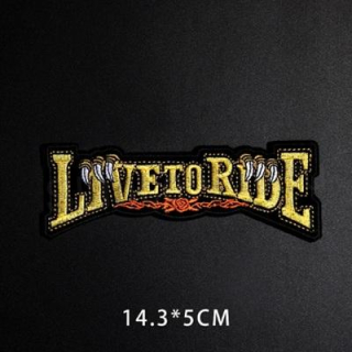 Moto nášivka Live to Ride – žlutá (C234)