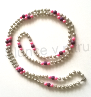 Náhrdelník starožitný dlouhý korálkový (BD181)