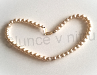 Náhrdelník perlový, starožitný, korálkový (BD184)