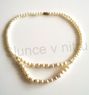 Náhrdelník starožitný perličkový, korálkový (BD189)