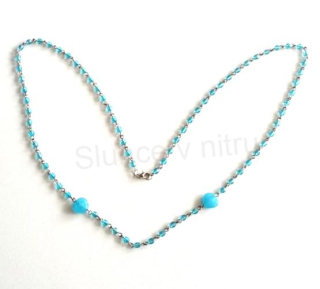 Náhrdelník korálkový, starožitný dlouhý (BD191)