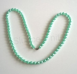 Náhrdelník korálkový, starožitný dlouhý – tyrkysový (BD194)