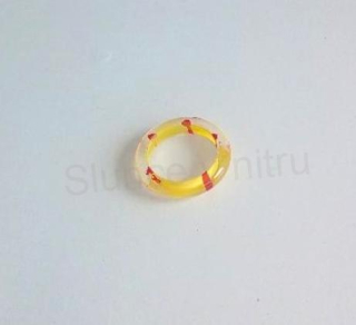 Prsten barevný žlutý 17,7 mm z pryskyřice (BP198)