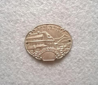 Turistický štítek na hůl – Černá Bouda, Krkonoše 1300 m (MB48)