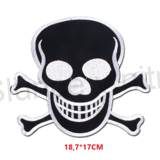 Moto nášivka Skull Bones - střední (C267)