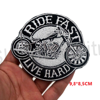 Moto nášivka Ride Fast Live hard (C279)