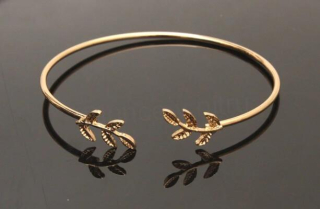 Kovový otevřený náramek s větvičkami (BC64)BC64)