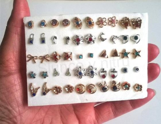 Hypoalergenní puzetové náušnice s kamínkem – více druhů (BB267)