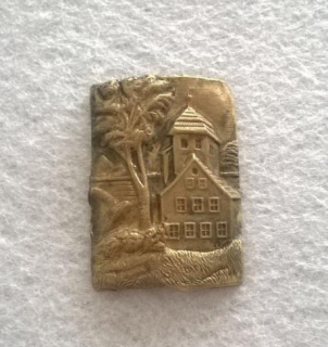 Turistický štítek na hůl – kovová plaketka s reliéfem (MB59)