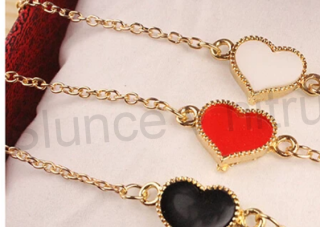 Řetízkový náramek se srdíčkem mix (BC66)