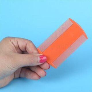 Univerzální hřeben na blechy a vši oboustranný oranžový (T29)