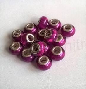 Korálek s velkým průvlekem fialový (AC213)