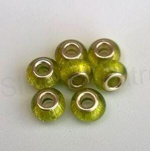 Korálek s velkým průvlekem zelený (AC221)