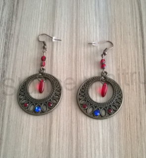 Orientální Bohemia náušnice kruhové (BB276)