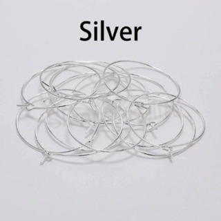Kruhy z chirurgické oceli – stříbrné, 30 mm (AA256)