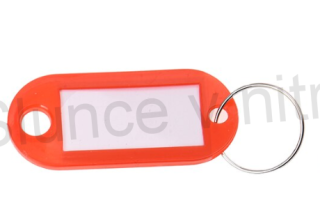 Štítky na klíče s kroužkem červená (L22)