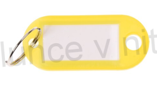Štítky na klíče s kroužkem žlutá (L22)