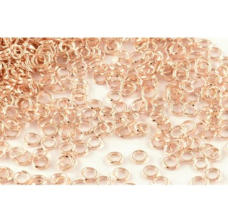 Spojovací kroužek 6 mm – růžové zlato (AA257)