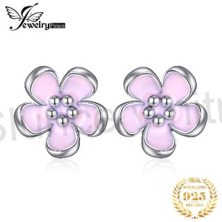 Postříbřené kytičkové naušnice (BE31)