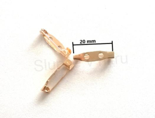 Brožový můstek 20 mm – KC zlatá barva (C285)