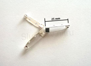 Brožový můstek 25 mm – stříbrná barva (C287)