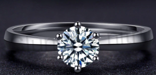 Postříbřený prsten se zirkonem (BE138)