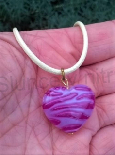 Provázkovýnastavitelný náhrdelník se srdíčkem srdíčko (BD34)