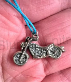 Provázkový náhrdelník přívěšek motorky (BD35)