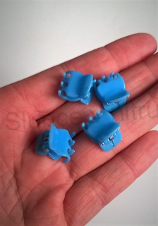 Mini skřipec do vlasů barevný modrý 13,7 x 18 mm (H168)