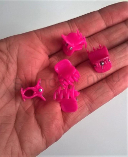 Mini skřipec do vlasů barevný tmavě fialový 13,7 x 18 mm (H168)