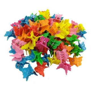 Mini skřipec do vlasů barevný motýlek 17,6 x 18,5 mm (H169)