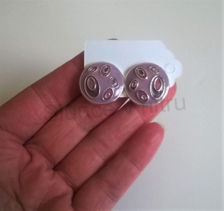 Náušnice klipsy ozdobné 22,3 x 22,3 mm (BB283)