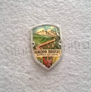 Turistický štítek na hůl - Europa Brücke Brenner Autobahn (MB143)