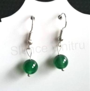 Minerální Achátové náušnice 8,2 x 8,2 mm (X227)