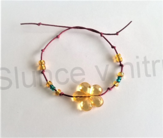 Provázkový náramek přátelství, ručně pletený (BC415)