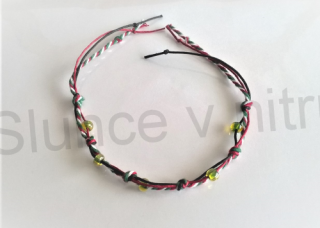 Provázkový náramek přátelství, ručně pletený (BC423)