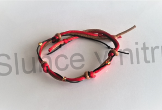 Provázkový náramek přátelství, ručně pletený (BC432)