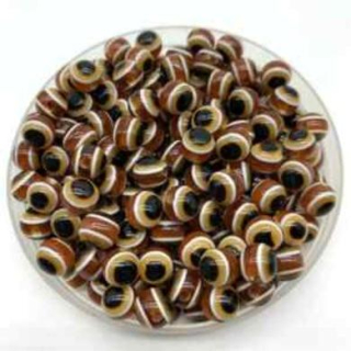 Plastový korálek Oko 8 mm | hnědá (AC233)