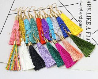 Dlouhé třasňové náušnice více barev (BB75)