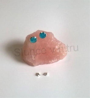 Puzetové náušnice syntetický opál (BB301)