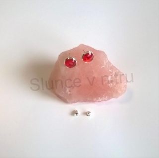 Puzetové náušnice syntetický opál (BB302)