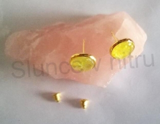 Puzetové náušnice syntetický opál (BB304)