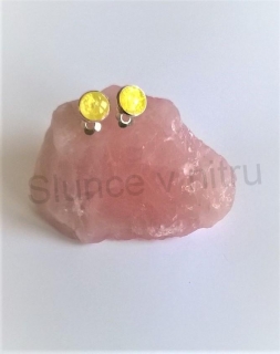 Náušnice klipsy se syntetickým opálem (BB311)