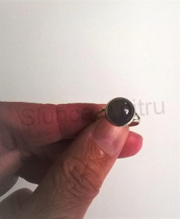 Nastavitelný stříbrný minerální prsten Ametyst 10 x 10 mm (X240)