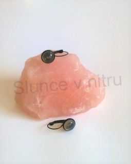 Minerální černé Achátové náušnice 10 x 10 mm (X243)