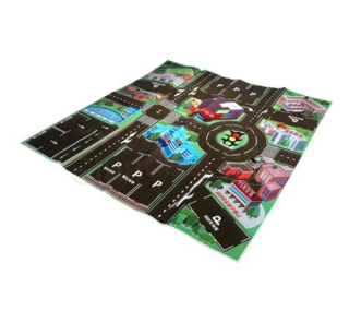 Foliová dětská podložka z pvc 70 x 70 cm silnice (D209)