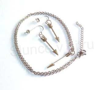 Souprava šperků z chirurgické oceli amoruv šíp (BS46)