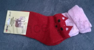 Dětské  ovčí vlněné zdravotní thermo ponožky vel.26 - 27 (K103)