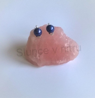 Náušnice klipsy s perleťovou perlou 10 x 20 mm (BB328)