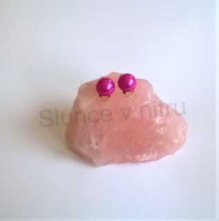 Náušnice klipsy s perleťovou perlou 10 x 20 mm (BB330)
